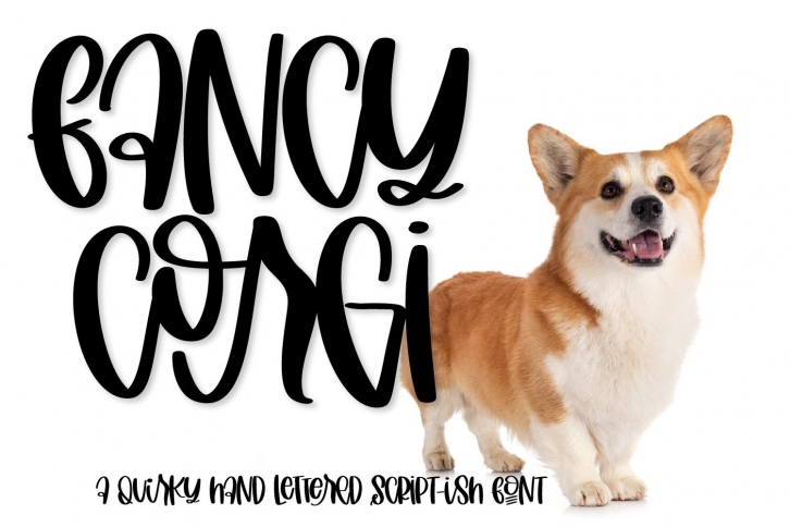 Fancy Corgi - A Hand Lettered Font Font Download