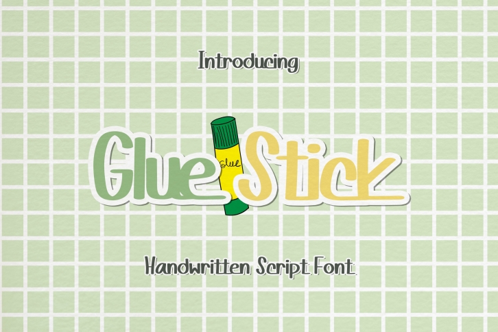 Glue Stick - A Quirky Handwritten Font Font Download