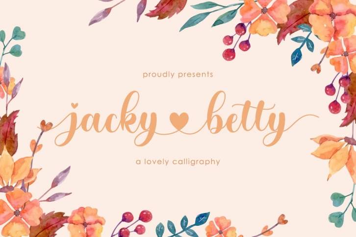 jacky betty | Lovely Calligraphy Font Download