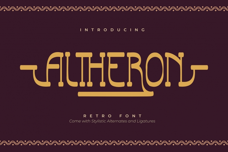 Altheron | Retro Serif Font Font Download