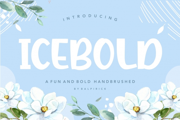ICEBOLD Fun and Bold Handbrushed Font Font Download