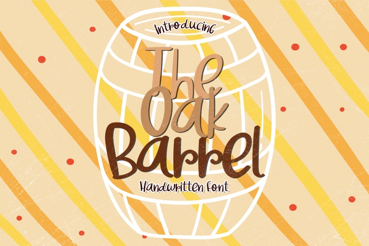 The Oak Barrel - A Bouncy Handwritten Font Font Download