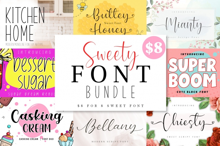 Sweety Font Bundle Font Download