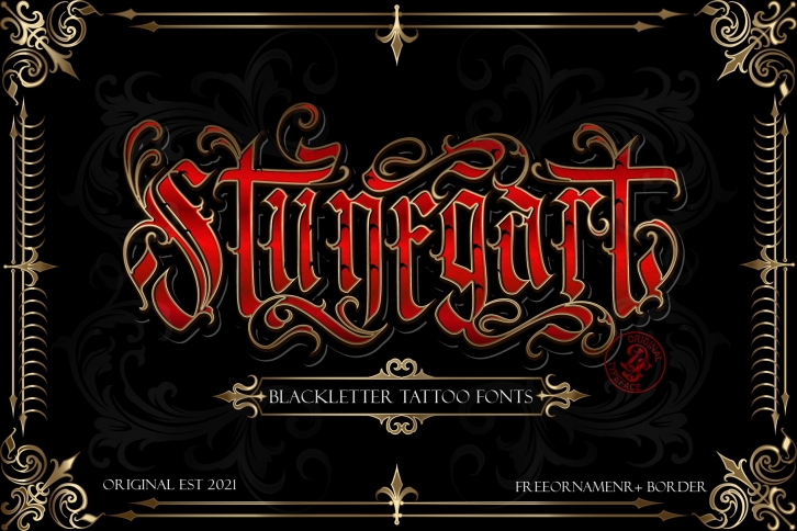 Stunegart FONT Extra Ornament Font Download