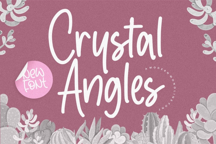 Crystal Angles Modern Monoline Font Font Download
