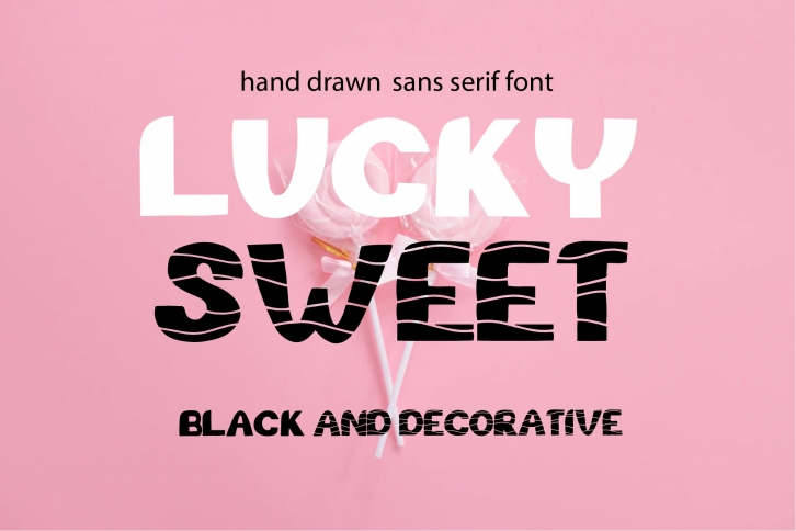 Lucky sweet hand drawn decorative sans serif display font Font Download
