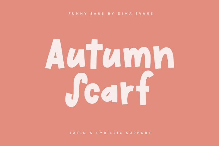 Autumn Scarf Cute LatinCyrillic Font Download
