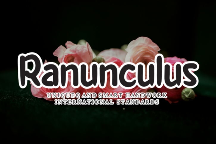 Ranunculus Flower Font Download