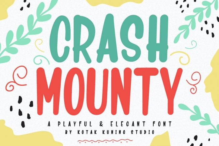 Crash Mounty - Playful Display Font Font Download