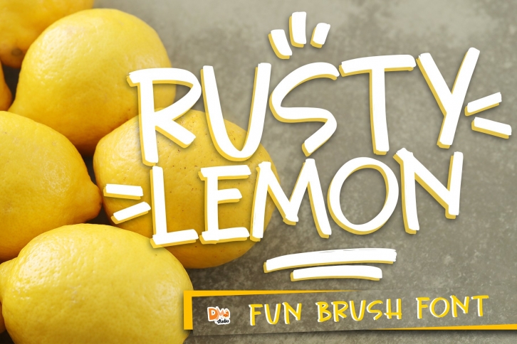 Rusty Lemon - Fun Brush Font Font Download