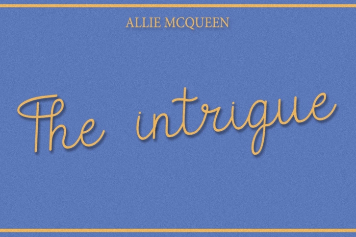 The intrigue Font Download