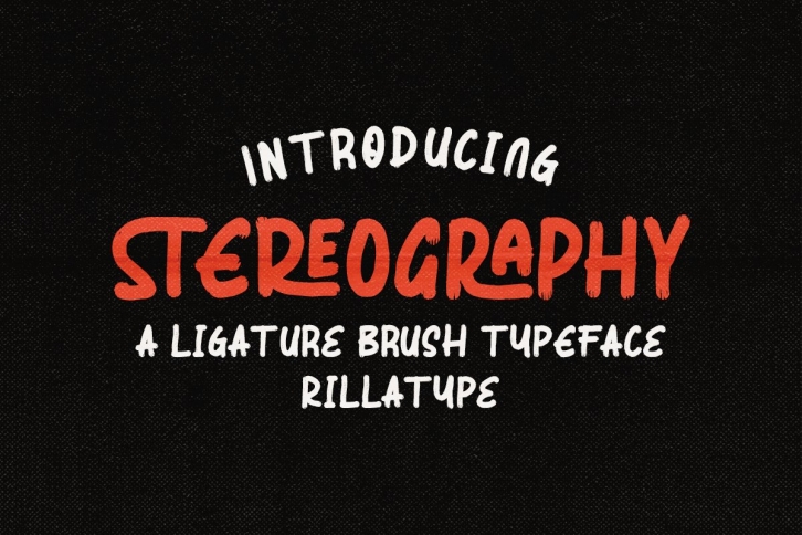 Stereography - Ligature Brush Typeface Font Download
