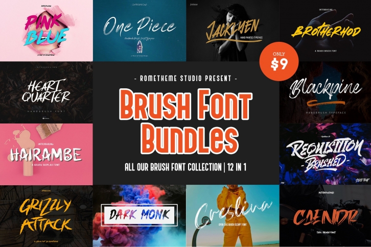 Brush Font Bundles Collection Font Download