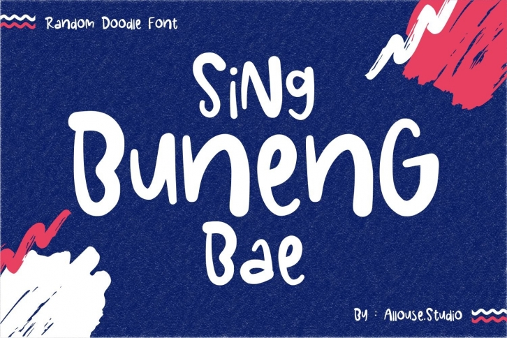 Sing Buneng Bae - Random Doodle Font Font Download