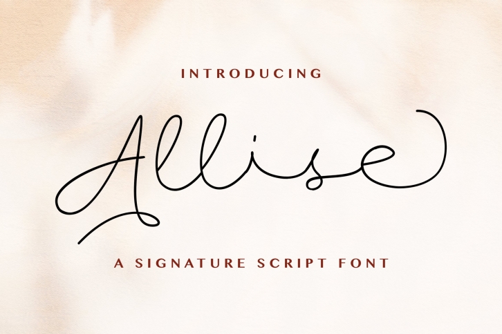 Allise - Signature Script Font Font Download