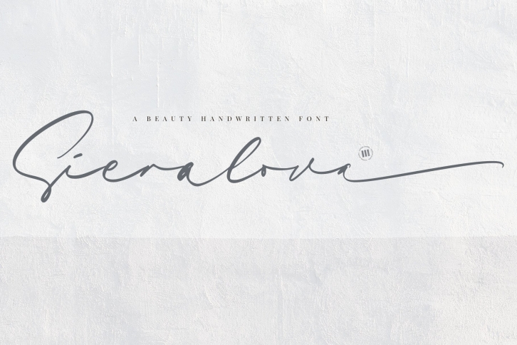 Sieralova - A Beauty Handwritten Font Font Download