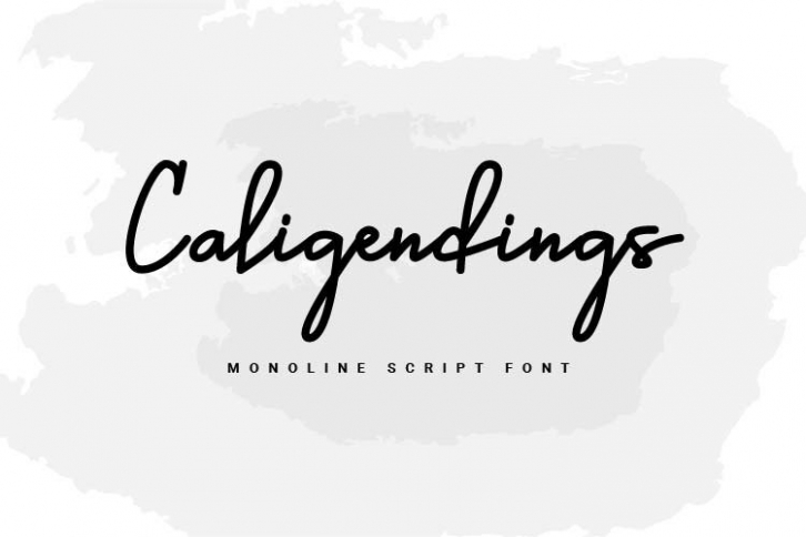 Caligendings - Monoline Script Fonts Font Download