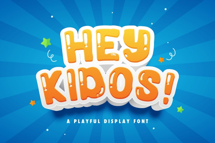 Hey Kidos! - Playful Display Font Font Download