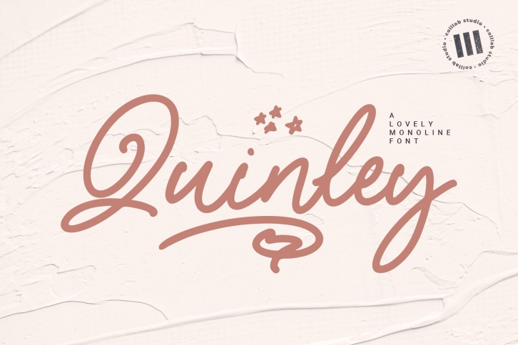 Quinley - A Lovely Monoline Font Font Download