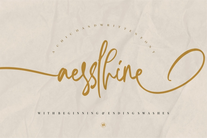 Aesslhine - A Chic Handwritten Font Font Download