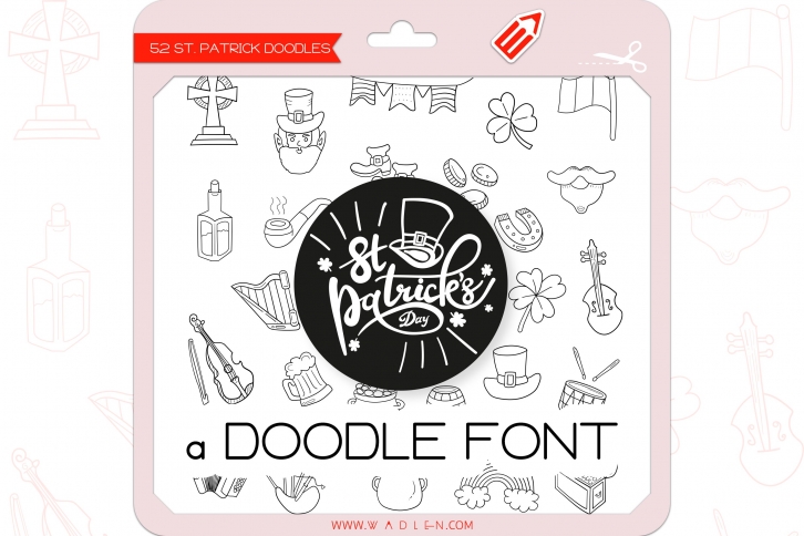 St. Patrick Doodles - Dingbats Font Font Download