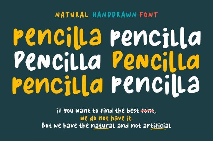 Pencilla - Natural Handdrawn Font Download