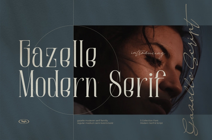 Gazelle modern serif family  script Font Download