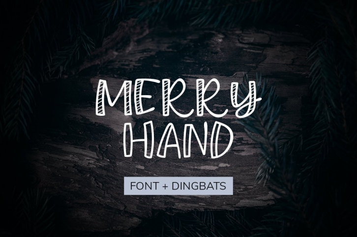 Merry Hand Christmas Font and Dingbats Font Download