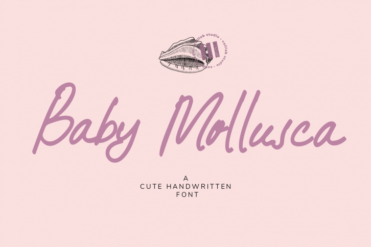 Baby Mollusca - A Cute Handwritten Font Font Download