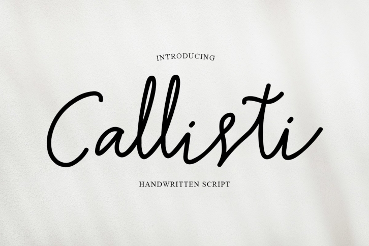 Callisti - Handwriting Script Font Download