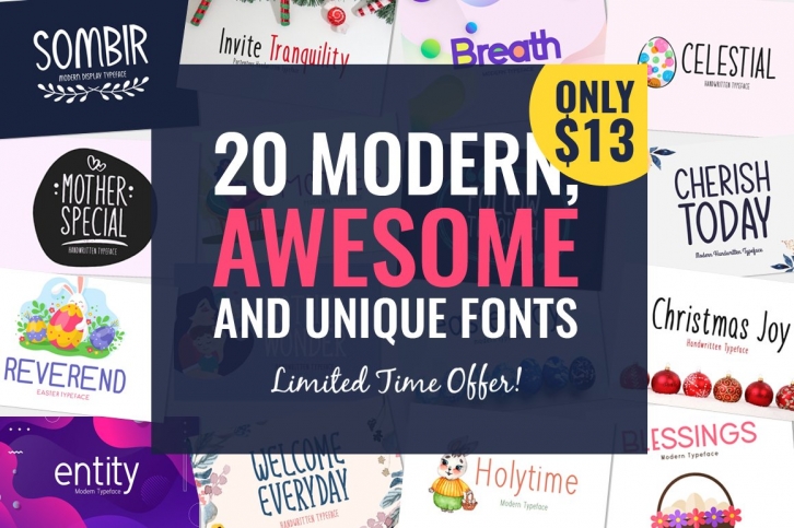 20 Awesome Fonts Only $13 Font Download