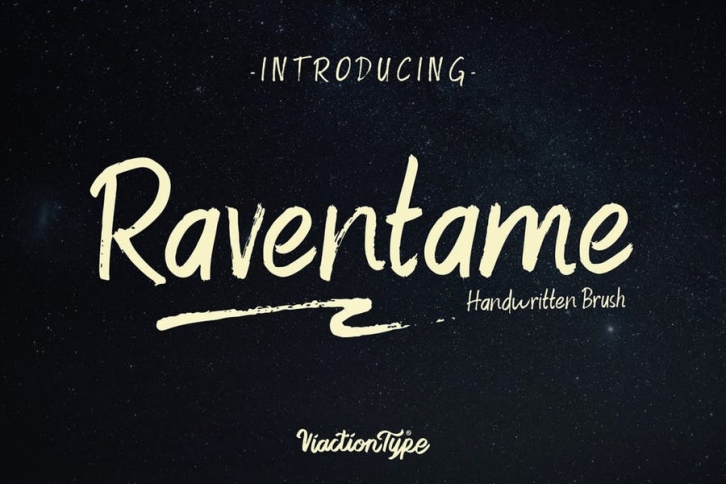 Raventame - Brush Font Font Download