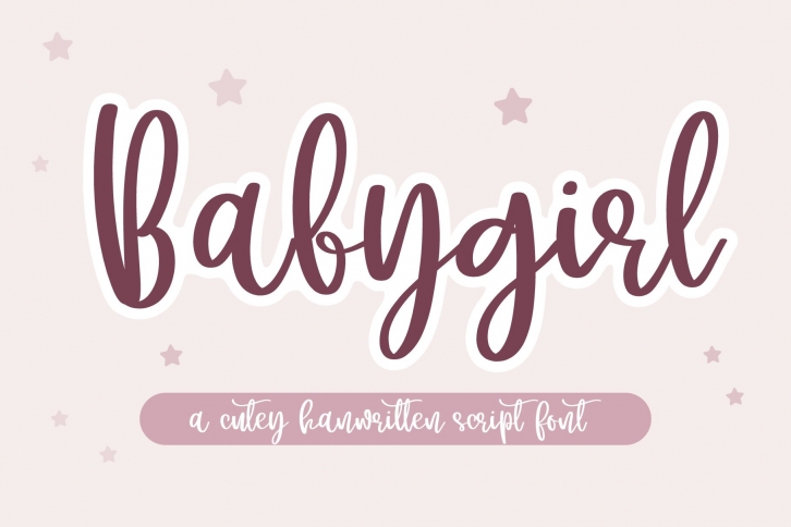 Babygirl- A cutey handwritten script font Font Download