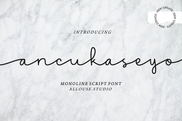 Ancukaseyo - Monoline Script Font Font Download