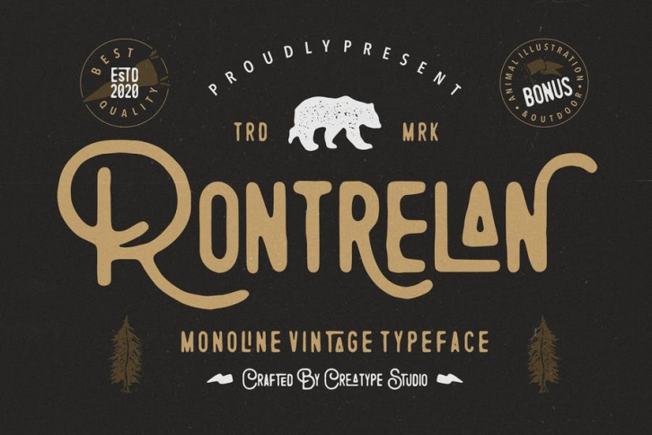 Rontrelan Monoline Vintage Font Download