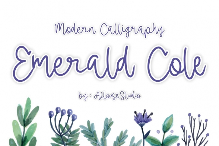 Emerald Cole - Modern Calligraphy Font Font Download