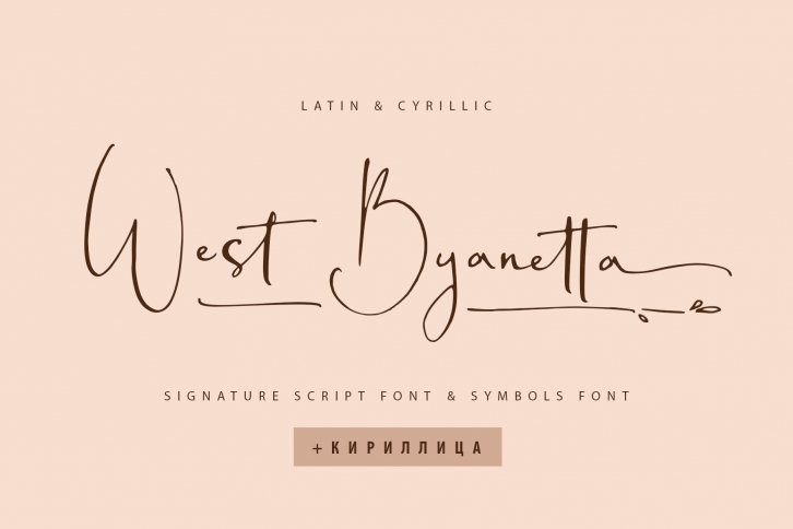 West Byanetta font Cyrillic & Extras Font Download