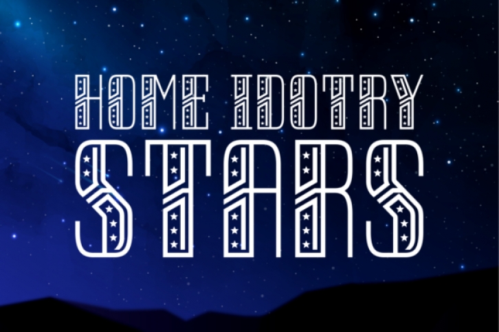Home Idotry Stars Font Download