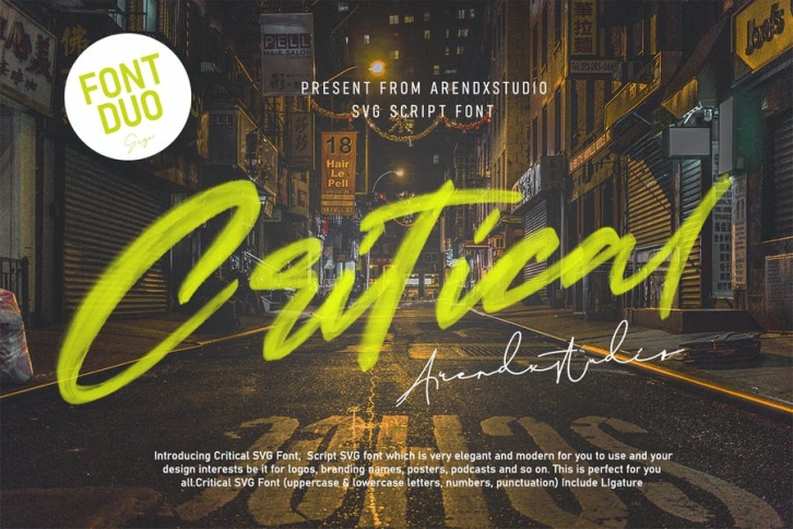 Critical SVG Font | Font Duo Font Download