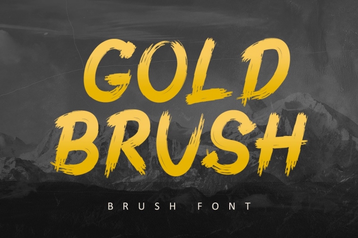 Gold Brush - Best Brush Font Font Download