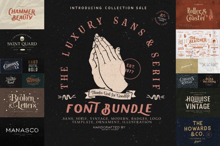 The Luxury Sans  Serif Bundle Font Download