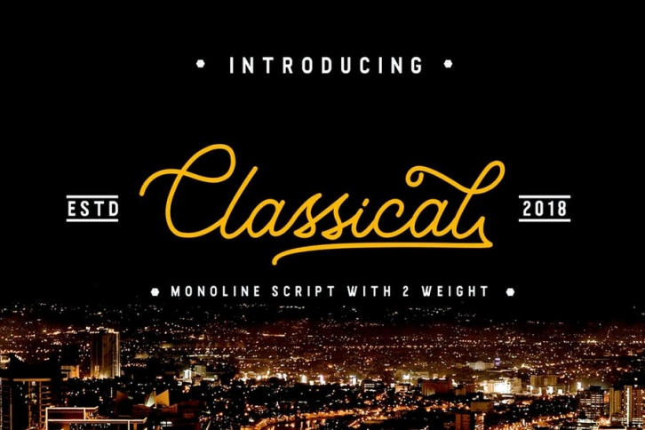 Classical - Classy Monoline Font Download