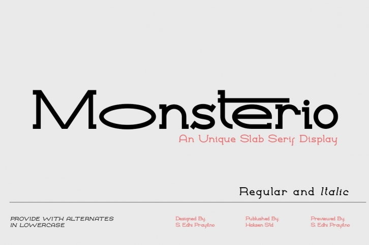 Monsterio an Unique Slab Serif Font Download