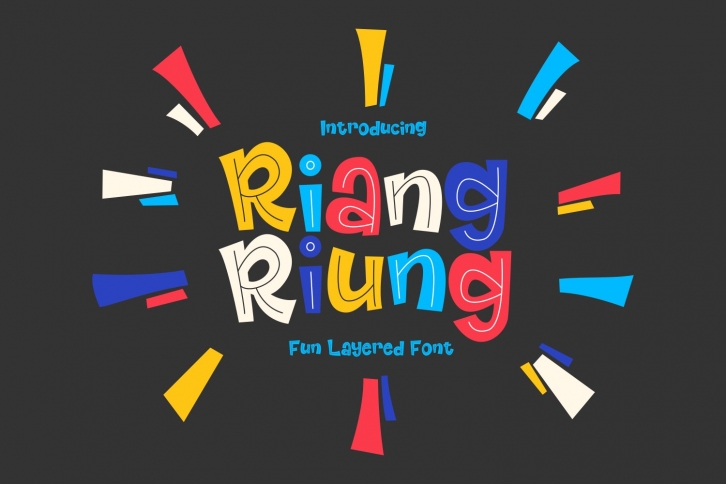 Riangriung - Fun Layered Font  Web Font Font Download