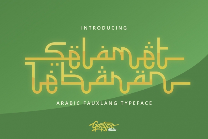Selamet Lebaran - Arabic Fauxlang Font  Web Font Font Download