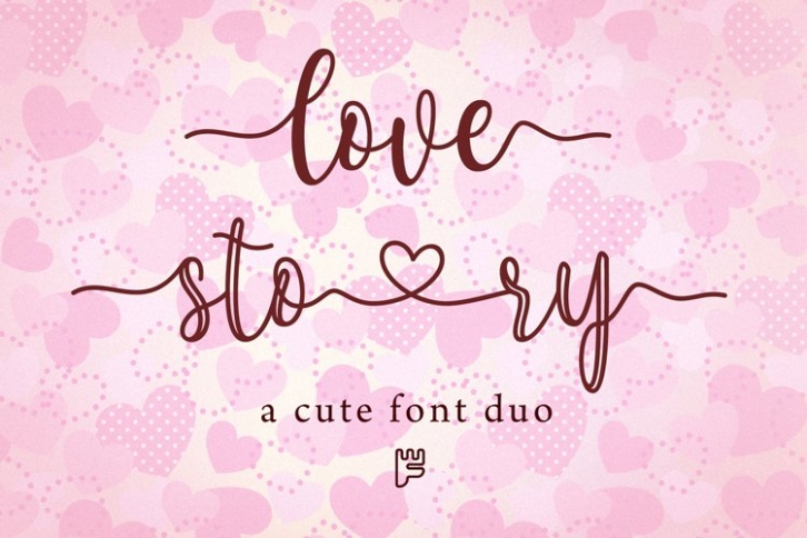love story -a chic script font duo Font Download