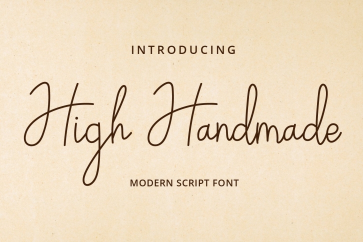 High Handmade Font Download