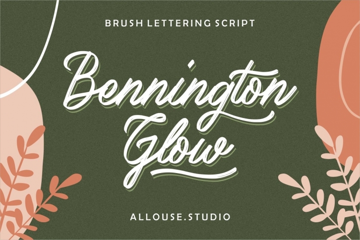 Web Font - Bennington Glow - Brush Lettering Script Font Download