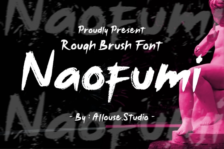 Web font - Noufumi - Rough Brush Font Font Download
