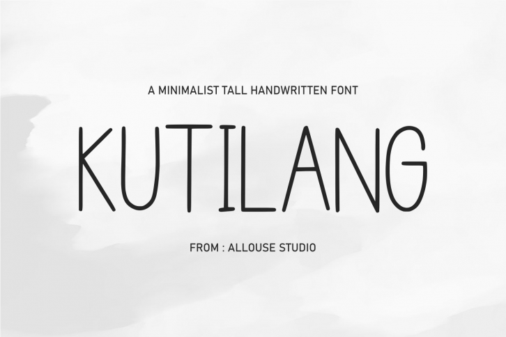 Web font - KUTILANG - Minimalist Tall Handwritten Font Font Download